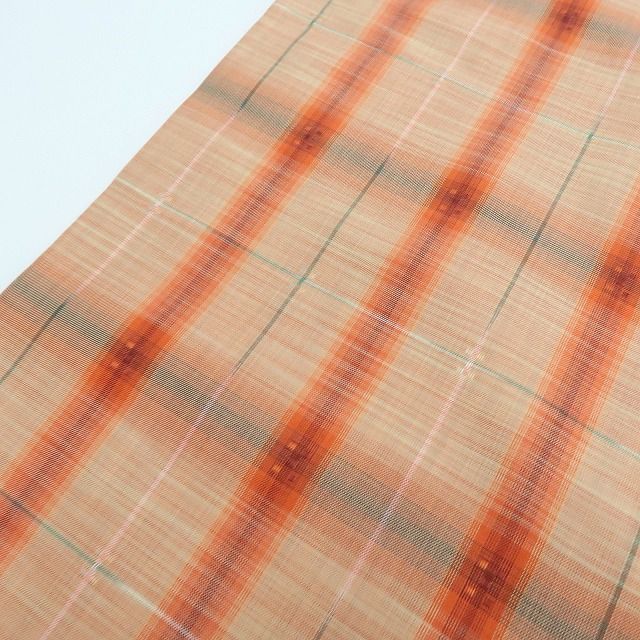  百華 O-178 正絹 着物 チェック柄 名古屋帯 名古屋帯 帯