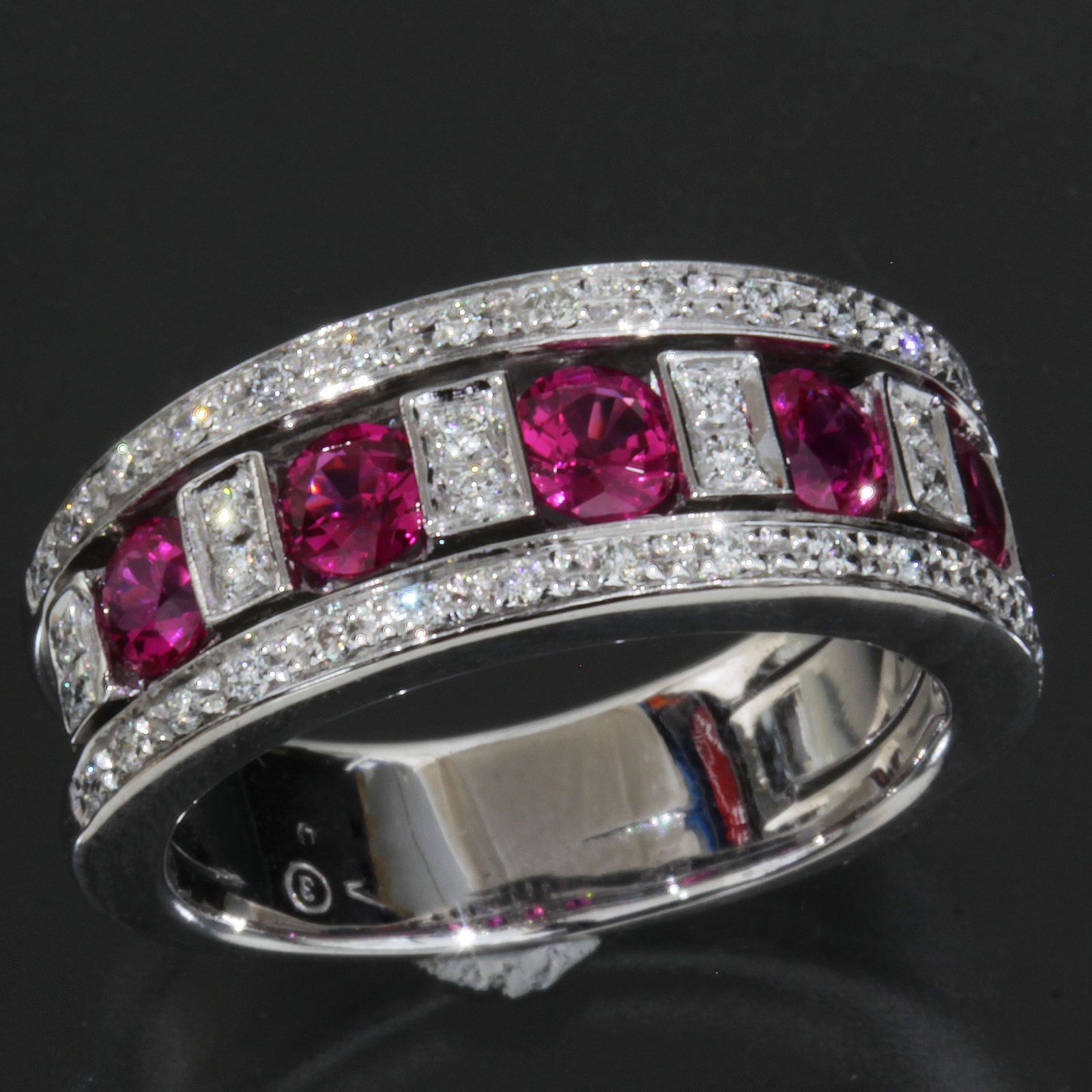 ダミアーニ ベルエポック ルビー ダイヤ リング 9号 K 18 WG E 1945