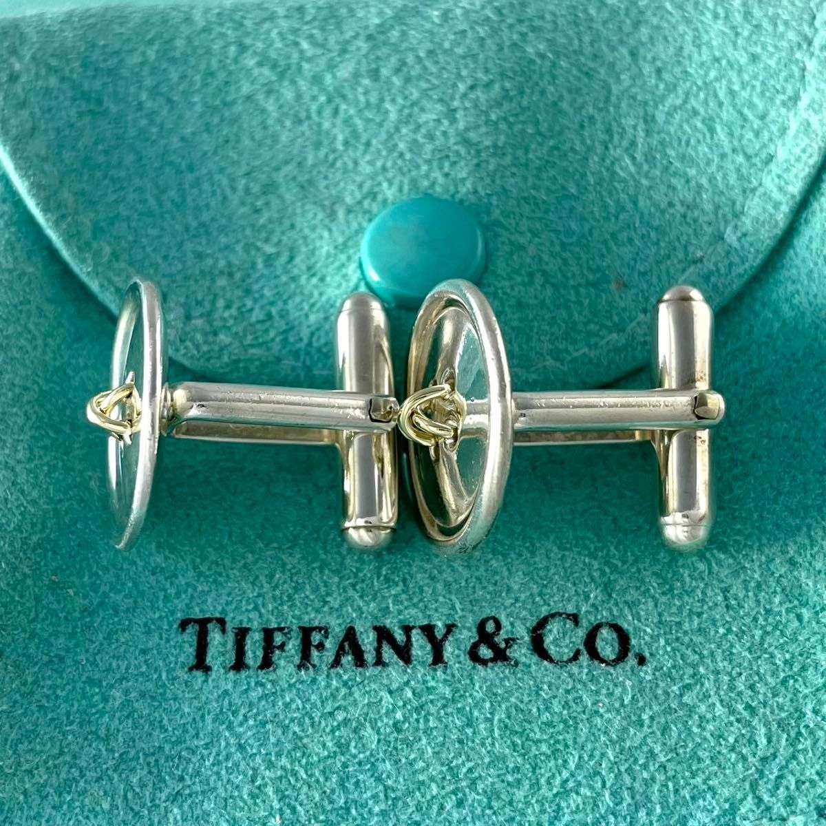ティファニー ボタン コンビ カフス 925 750 WH10fe - メルカリ