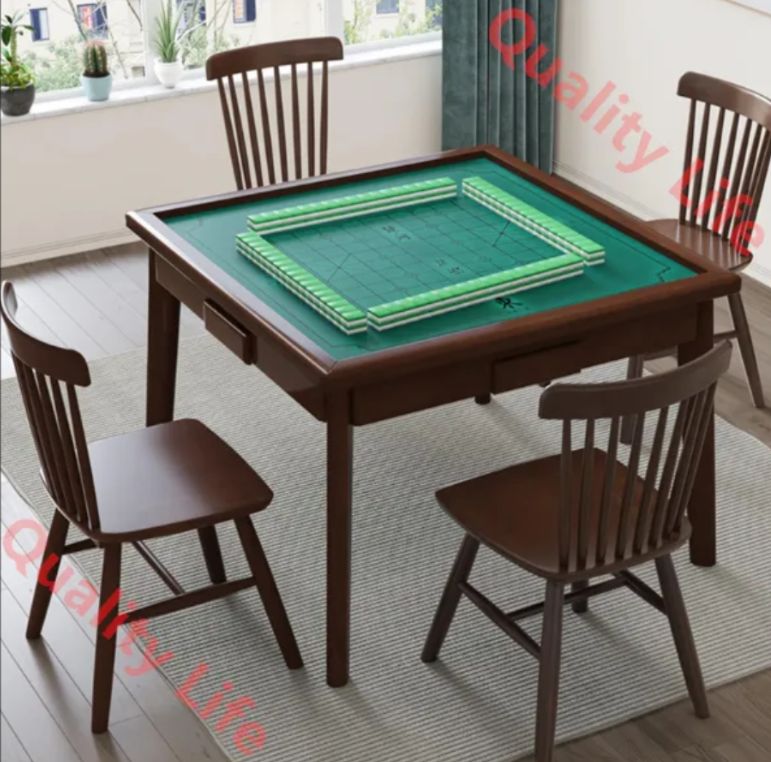 麻雀テーブル 木製麻雀テーブル 34 5インチ 正方形 カードテーブル 引き出し4つ付き ドミノテーブル ゲームテーブル ドミノ ポーカー ジグソーパズル用