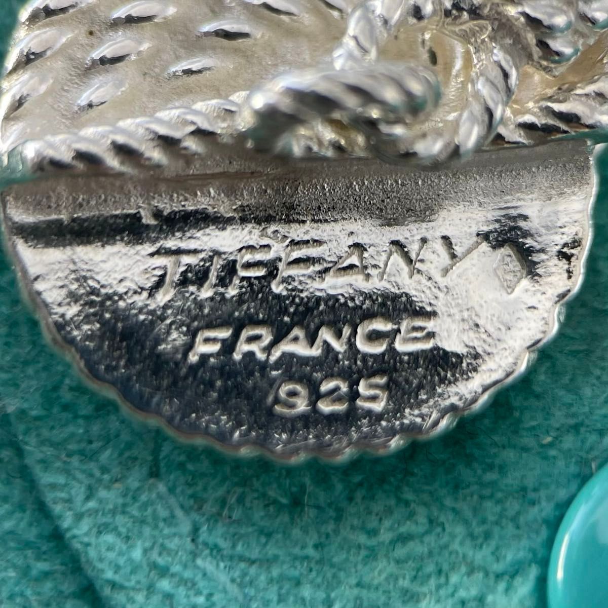 ティファニー アンカー カフス シルバー 925 フランス WO 5 fe チェック柄 カフリンクス 