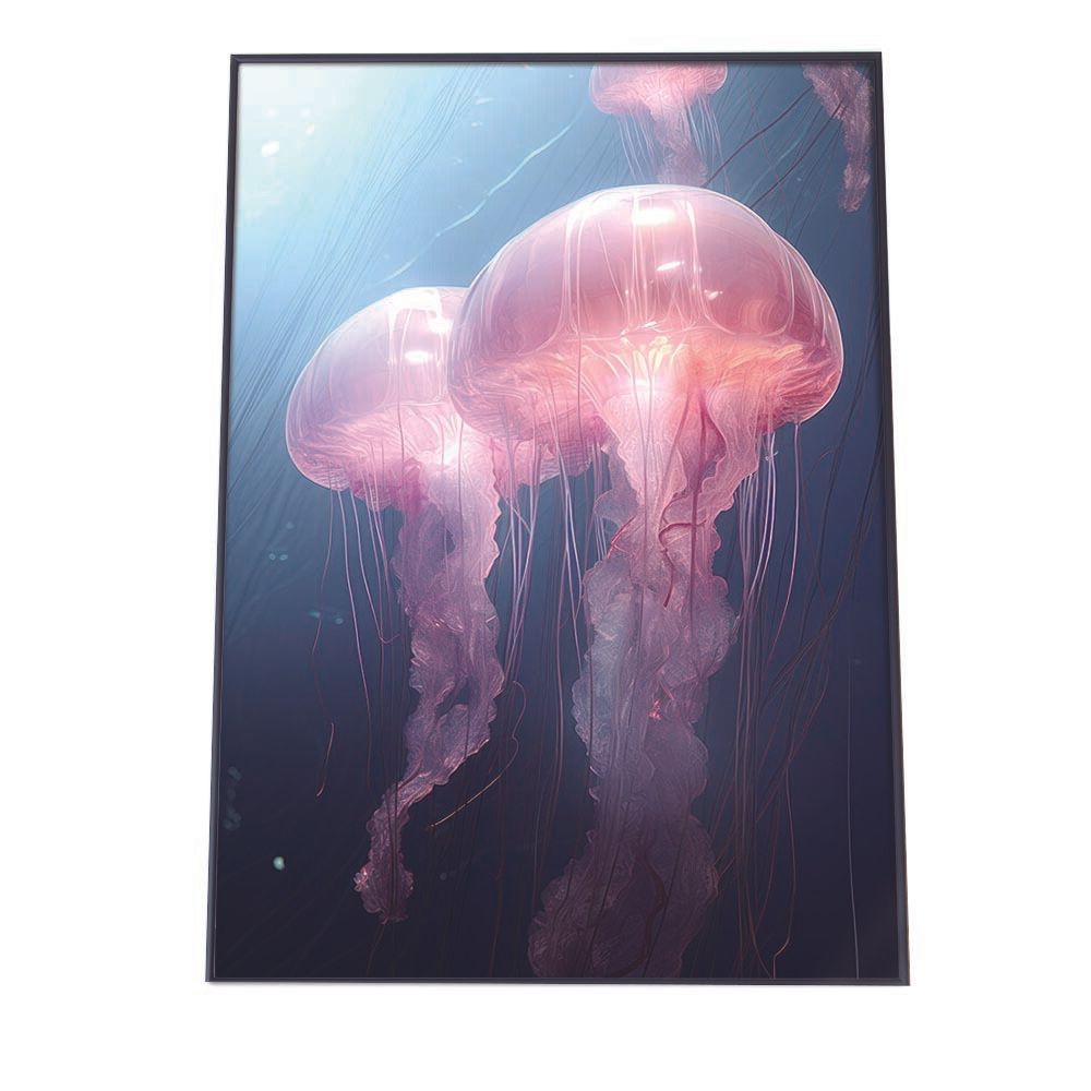 【A2サイズ（約42x59cm）】【lh-poster-2549】クラゲ ポスター シーサイド マリンスタイル ジェリーフィッシュ 水族館 水中 海 魚 インテリア