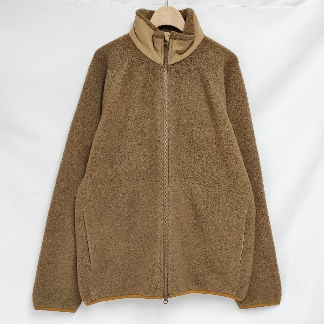 新品未使用 nanamica ボイルド ウール ジップアップ セーター ブラウン 