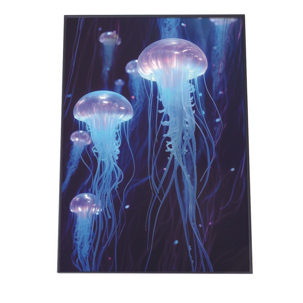 【B2サイズ（約51x73cm）】【lh-poster-2565】クラゲ ポスター シーサイド マリンスタイル ジェリーフィッシュ 水族館 水中 海 魚 インテリア