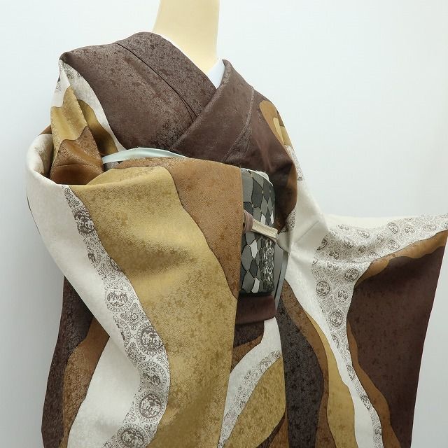  六花 RIKKA 正絹 トールサイズ 訪問着 手縫い仕立て 着物 A 4123 訪問着 付け下げ 着物