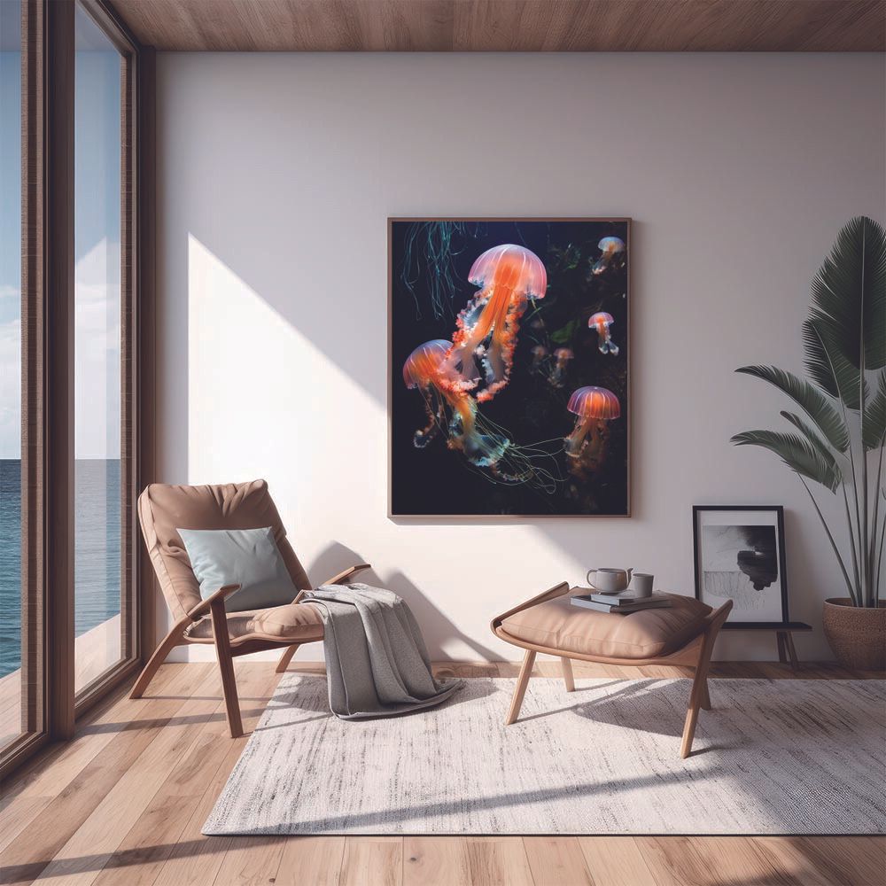 A3サイズ（約30×42cm）】【lh-poster-2605】クラゲ ポスター