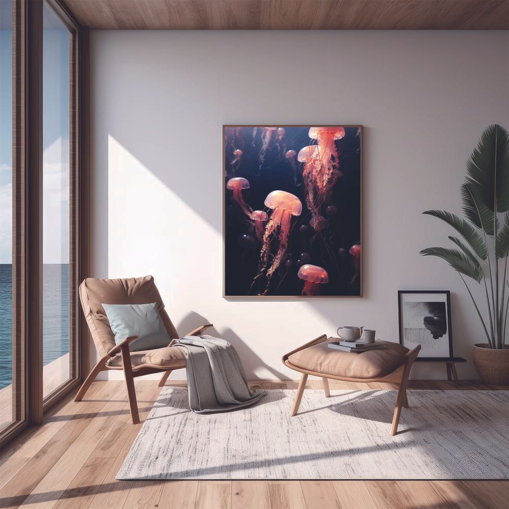 A4サイズ（約21x30cm）】【lh-poster-2614】クラゲ ポスター