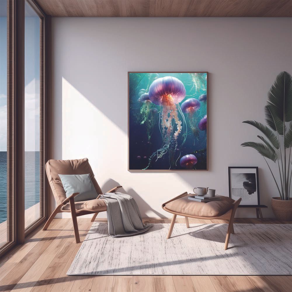 A4サイズ（約21x30cm）】【lh-poster-2617】クラゲ ポスター