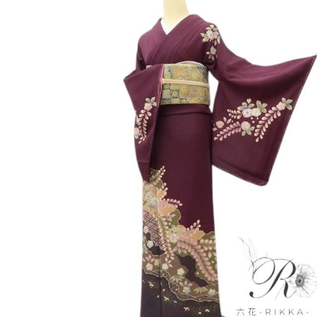 六花-RIKKA- 美品未着用 正絹 やまと誂製 翠山工房 桐屋の辻が花 浜