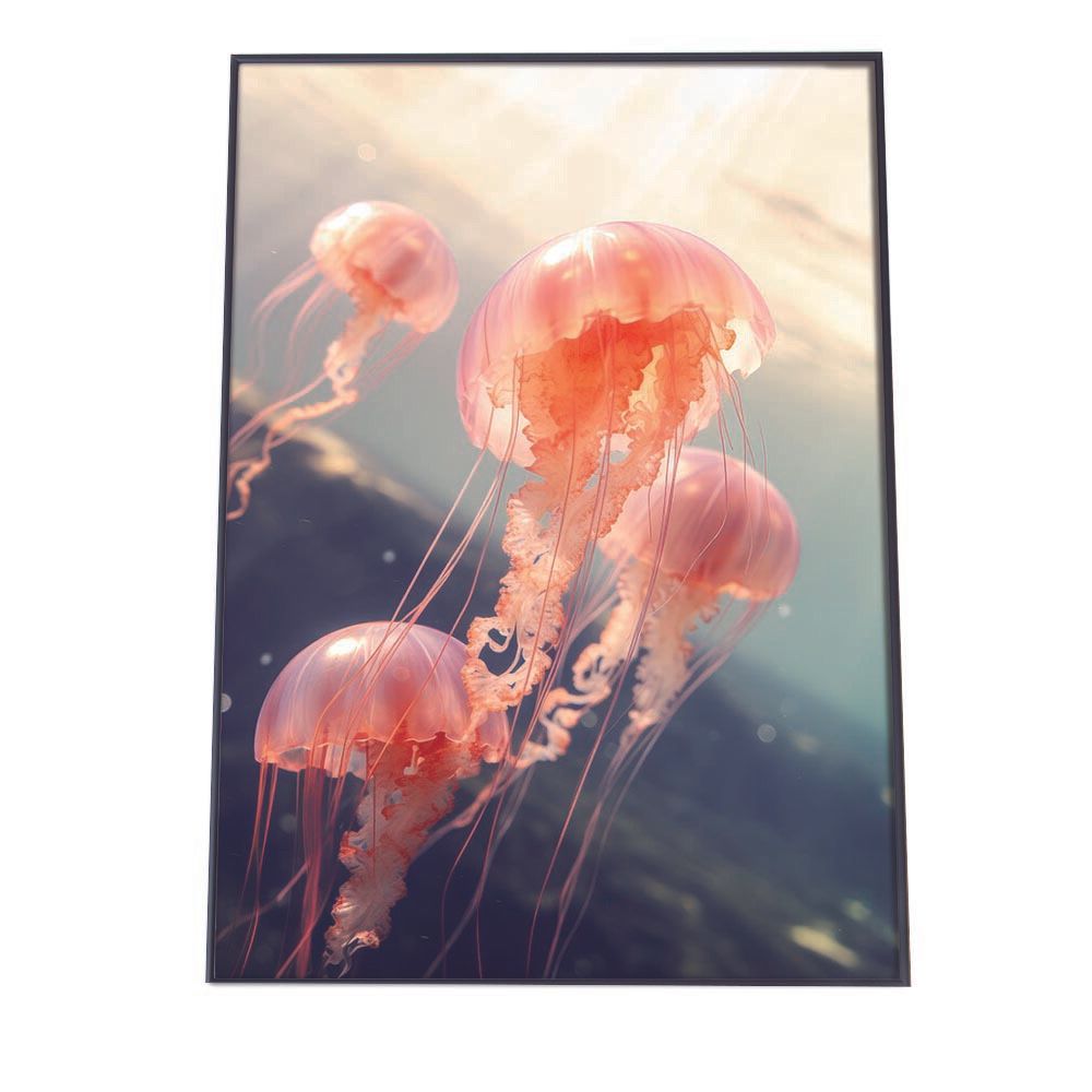 B4サイズ（約25x36cm）】【lh-poster-2633】クラゲ ポスター