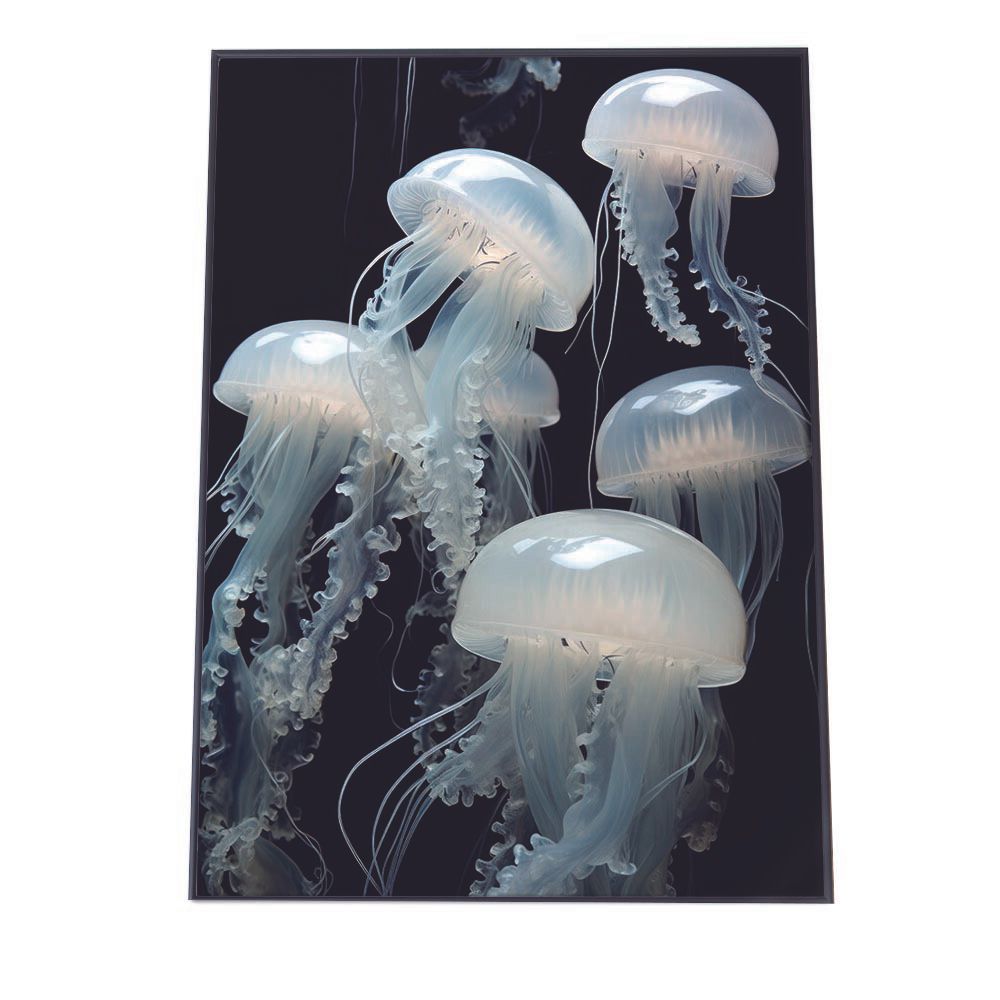 【B3サイズ（約36x51cm）】【lh-poster-2639】クラゲ ポスター シーサイド マリンスタイル ジェリーフィッシュ 水族館 水中 海 魚 インテリア