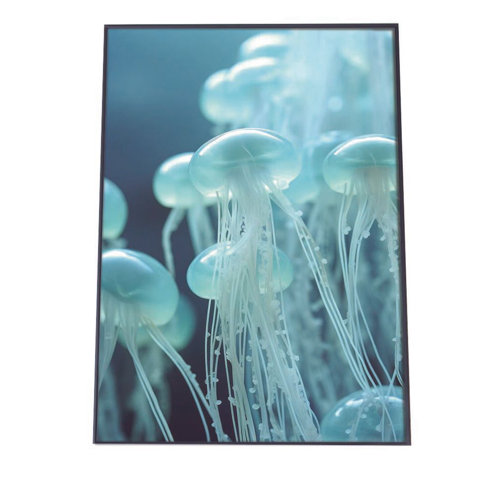 【B2サイズ（約51x73cm）】【lh-poster-2670】クラゲ ポスター シーサイド マリンスタイル ジェリーフィッシュ 水族館 水中 海 魚 インテリア