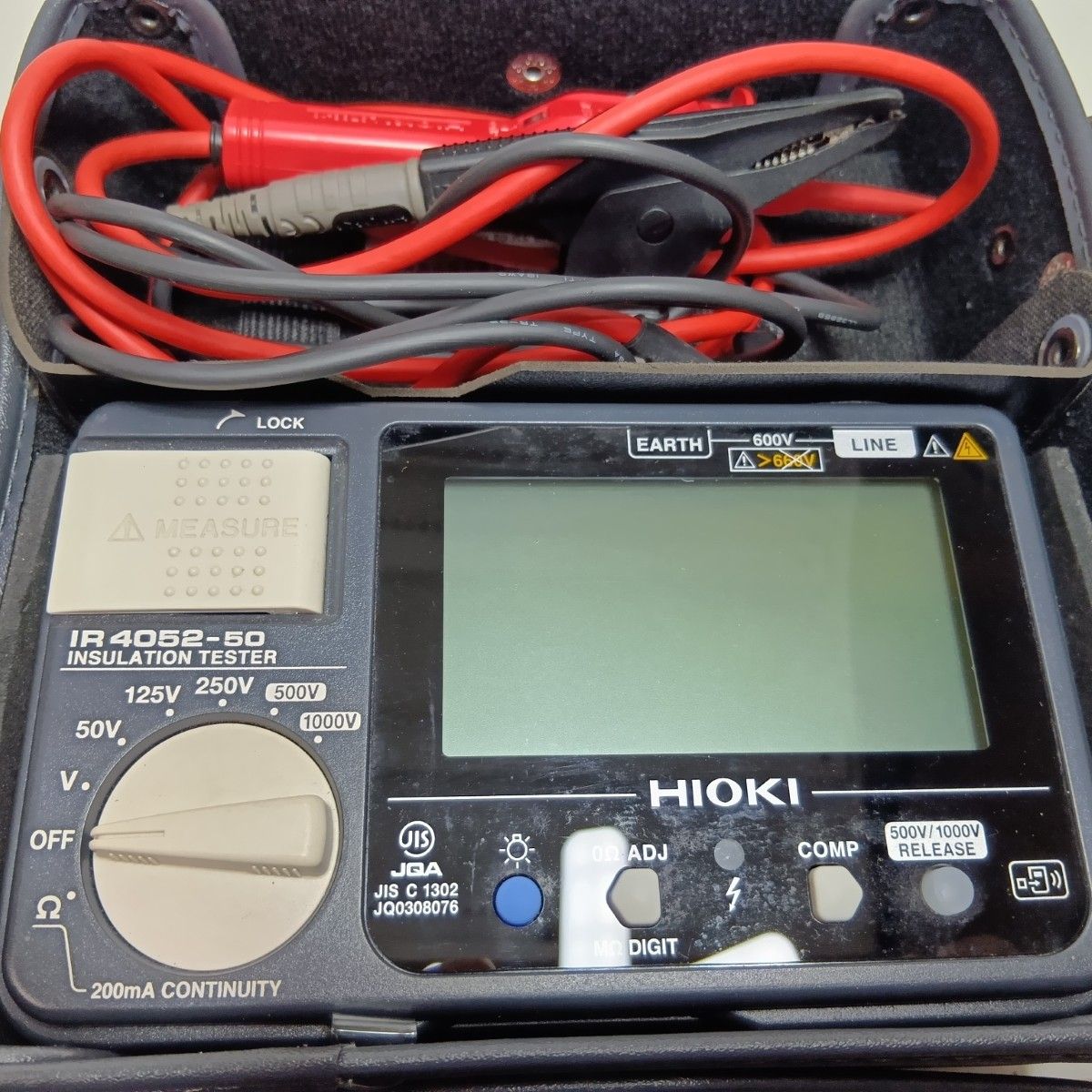  HIOKI 絶縁抵抗測定 IR 4052-50 ブラック 程度B コード式 使用感有 その他 計測 検査