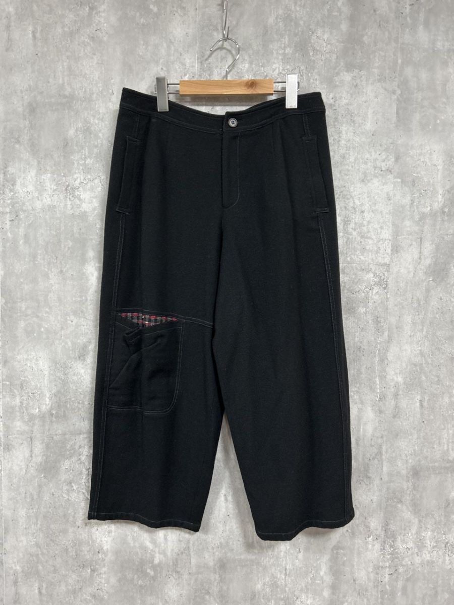 i＋mu イム センソユニコ ウール クロップド パンツ size40/黒