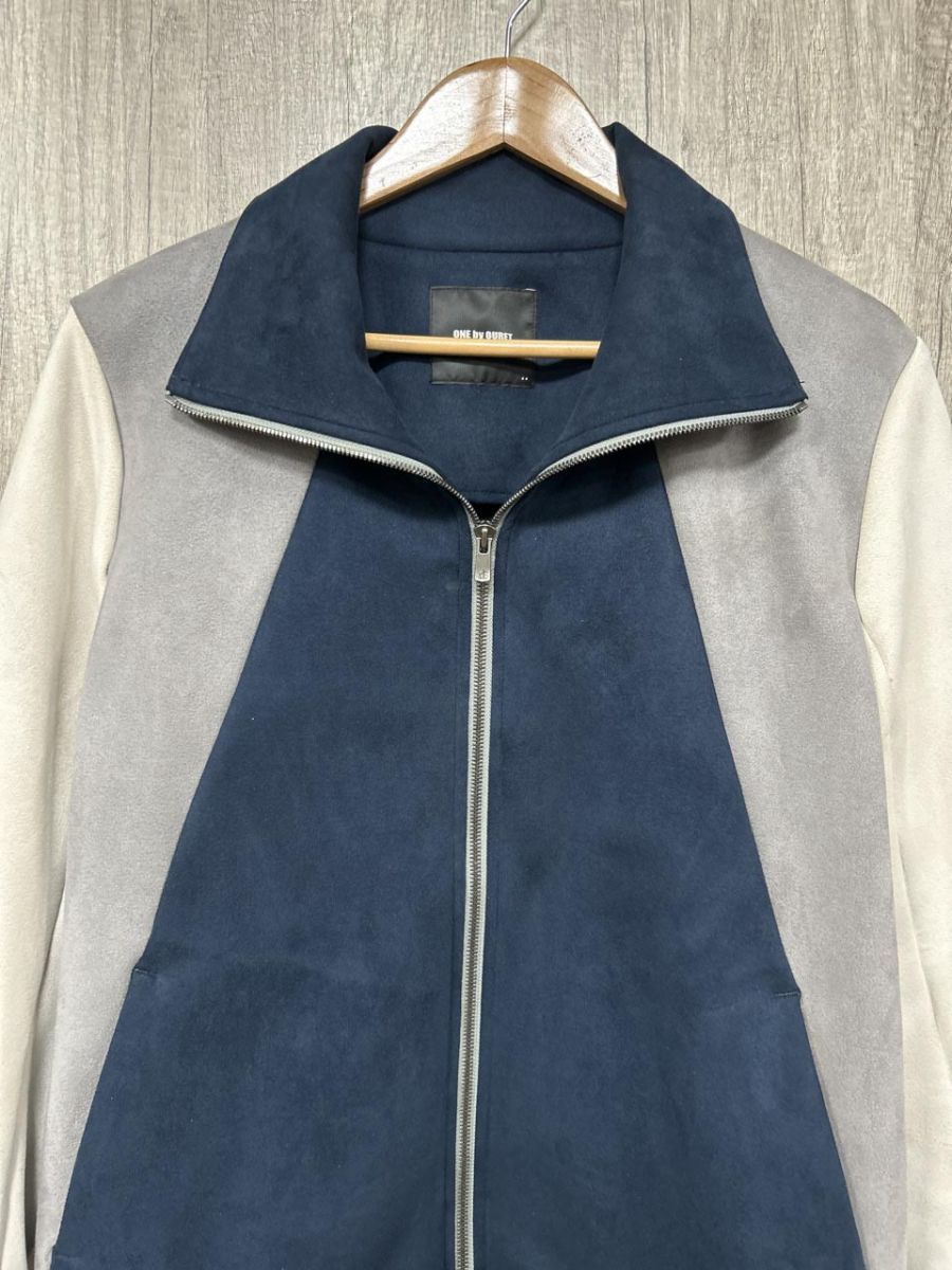 ONE by OURET ワンバイオレート 日本製 マイクロスウェードダンボールニット トラック ジャケット マルチカラー ◆ ◎メンズ