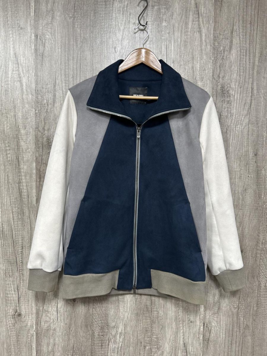 ONE by OURET ワンバイオレート マイクロスウェードダンボールニット トラック ジャケット マルチ メンズ