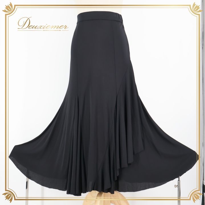 社交ダンス 衣装 スカート ブラック系 チャコットロイヤルダンス