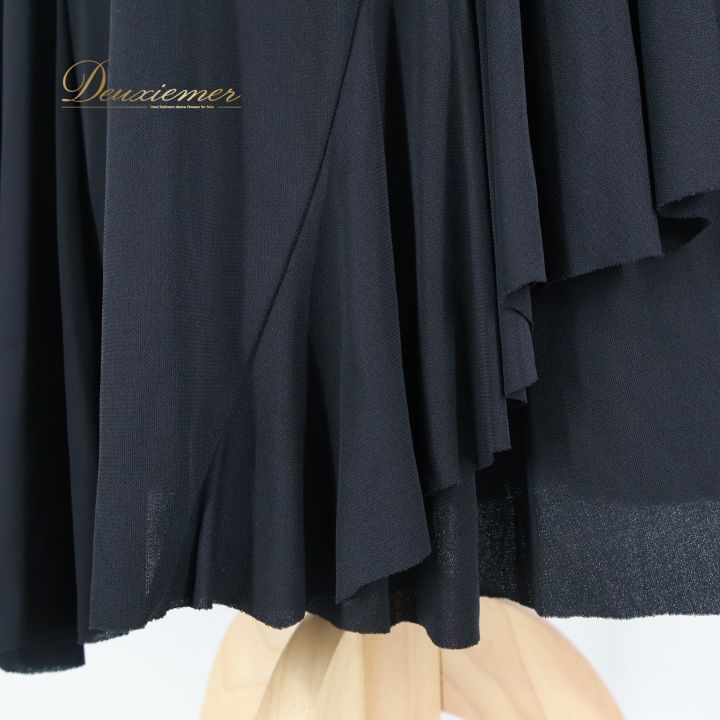 社交ダンス 衣装 スカート ブラック系 チャコットロイヤルダンス