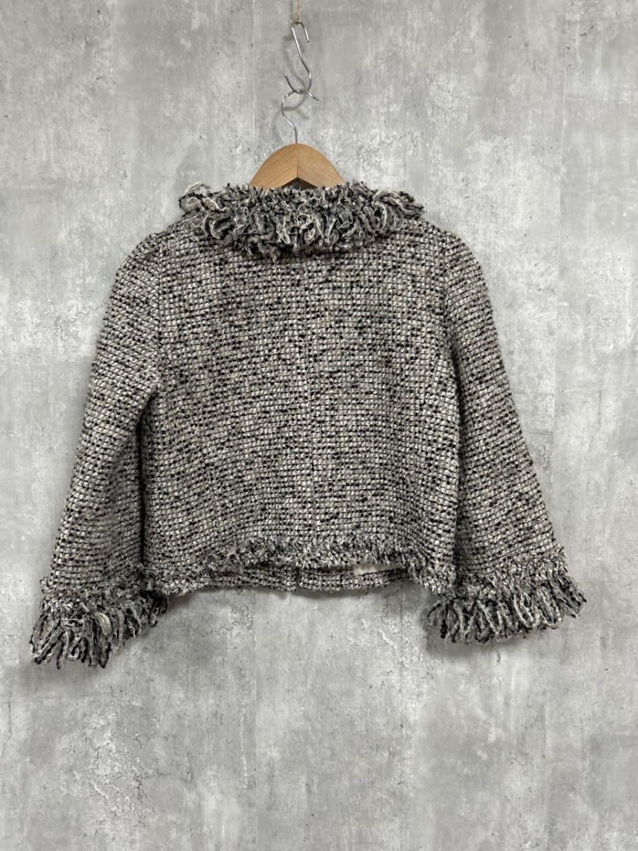 TO BE CHIC トゥービーシック ツイード フリンジ ジャケット size42