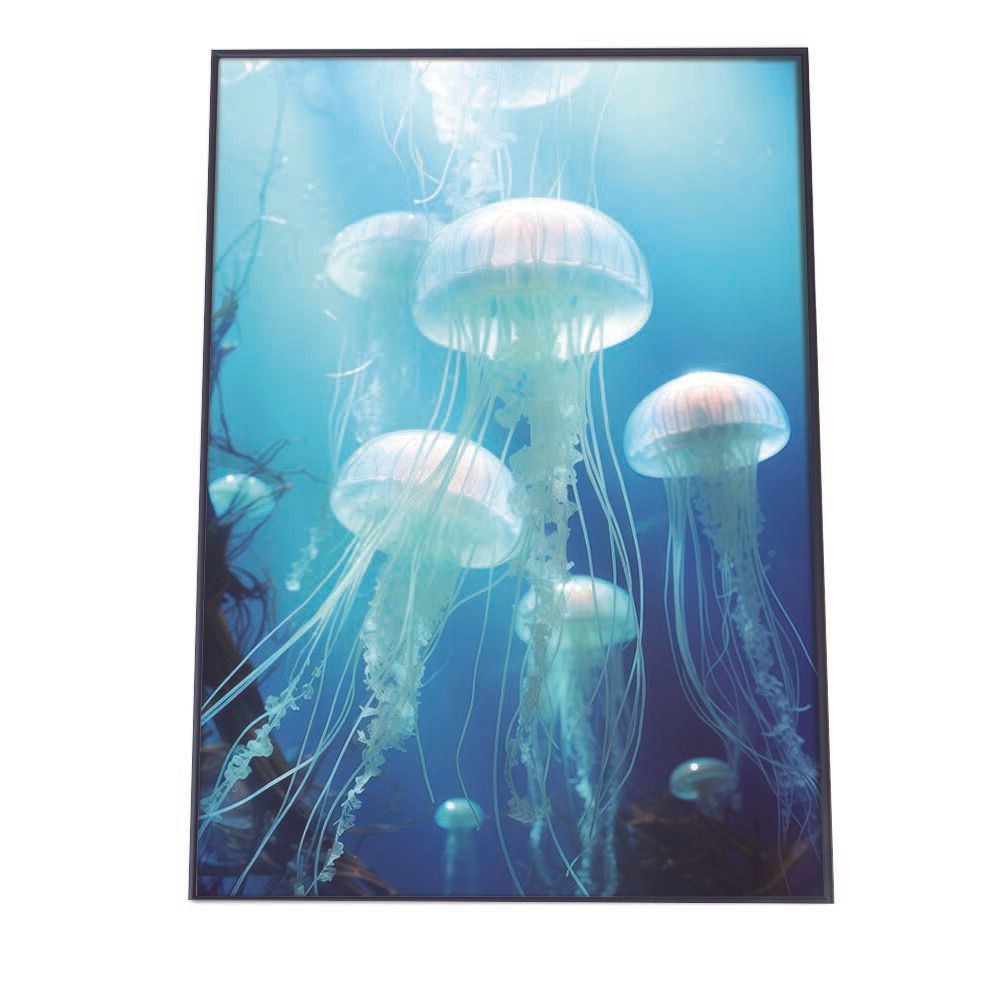 【B1サイズ（約73x103cm）】【lh-poster-2720】クラゲ ポスター シーサイド マリンスタイル ジェリーフィッシュ 水族館 水中 海 魚 インテリア
