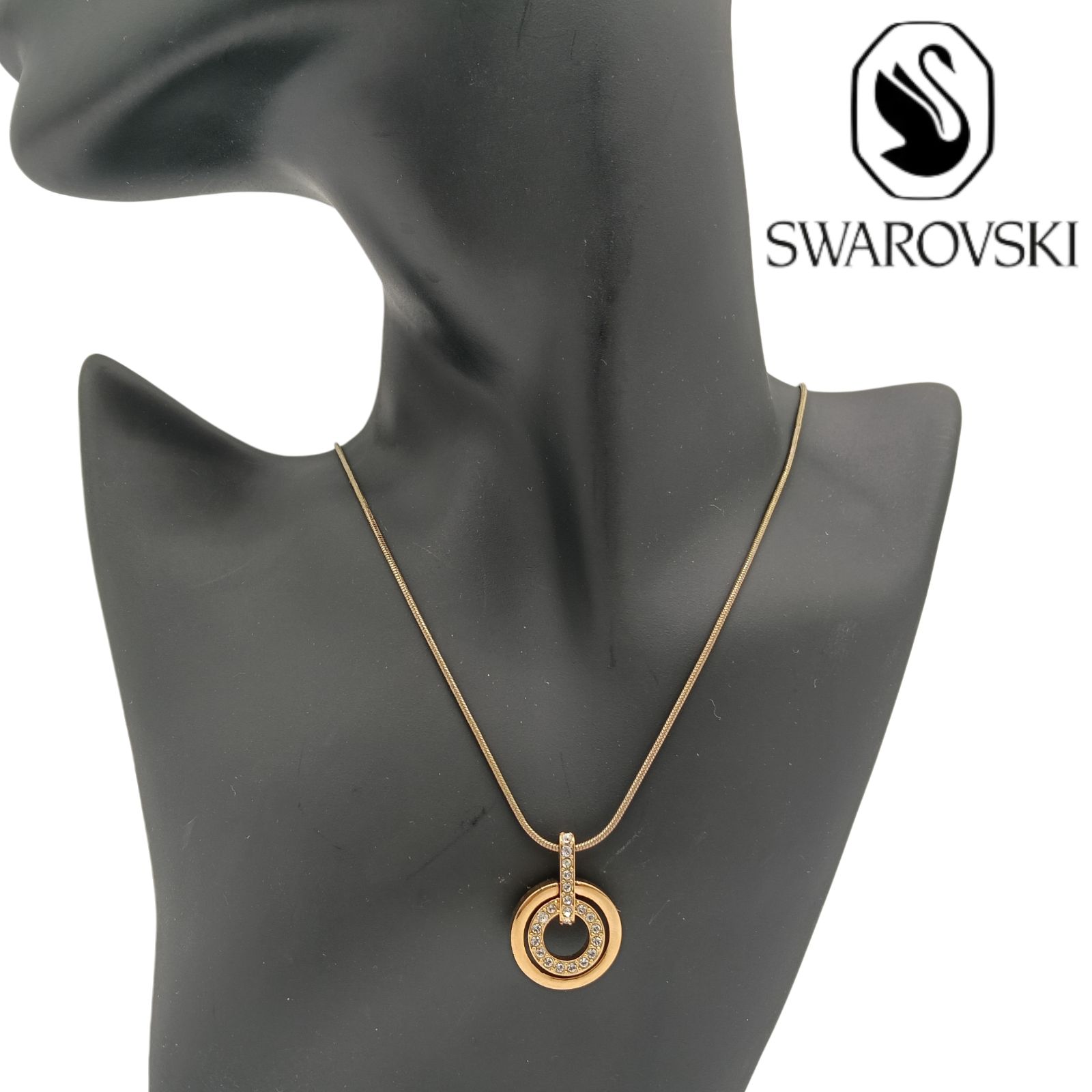 SWAROVSKI スワロフスキー ネックレス アクセサリー ダブルサークル 