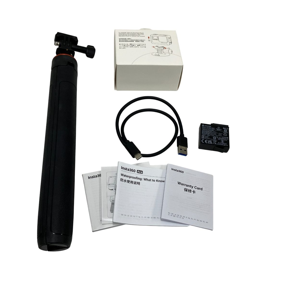 Insta 360 Ace F 2 4 16 mm K 120 fps 防水アクションカメラ 自撮り棒付き