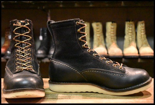 8 5 D WESCO ウエスコ カスタムジョブマスターLTT 黒 ブラック ブラックラフアウト ビブラム1010 編み上げ ブーツ FK 389