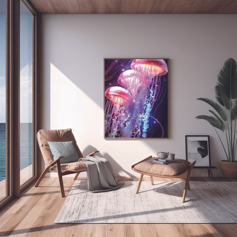 B2サイズ（約51x73cm）】【lh-poster-2746】【フレーム付き】電脳 LED