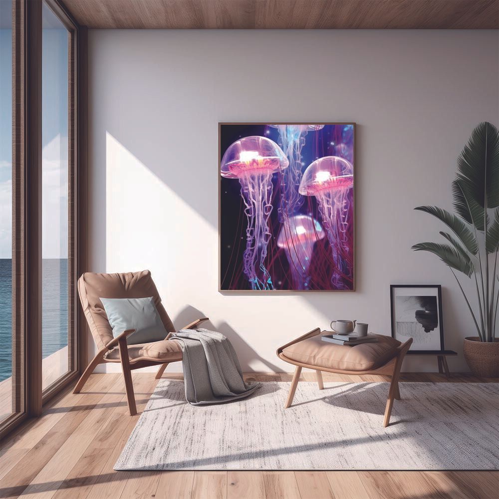 ポスター　インテリア A2サイズ（約42x59cm）】【lh-poster-2750】【フレーム付き】電脳 LED