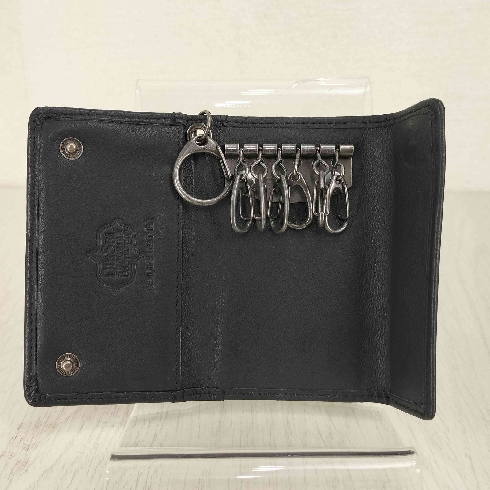 DIESEL レザー キーケース ディーゼル DIESEL ロゴエンボス 6連 レザーキーケース メンズ 表記無