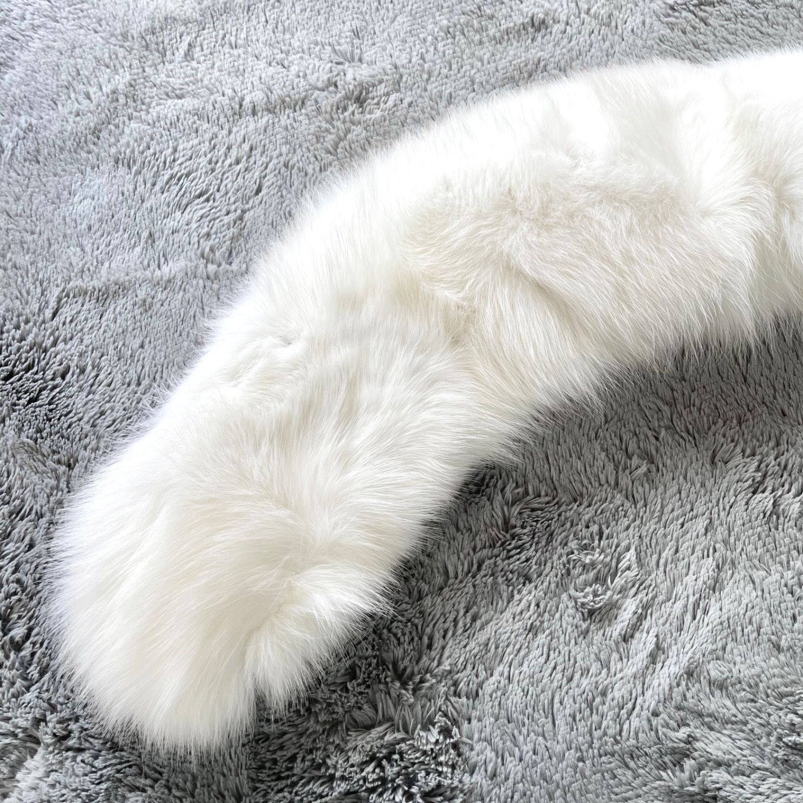 SAGA FURS シャドーフォックス ショール 襟巻き ペティット 成人式 振袖 ホワイト 白