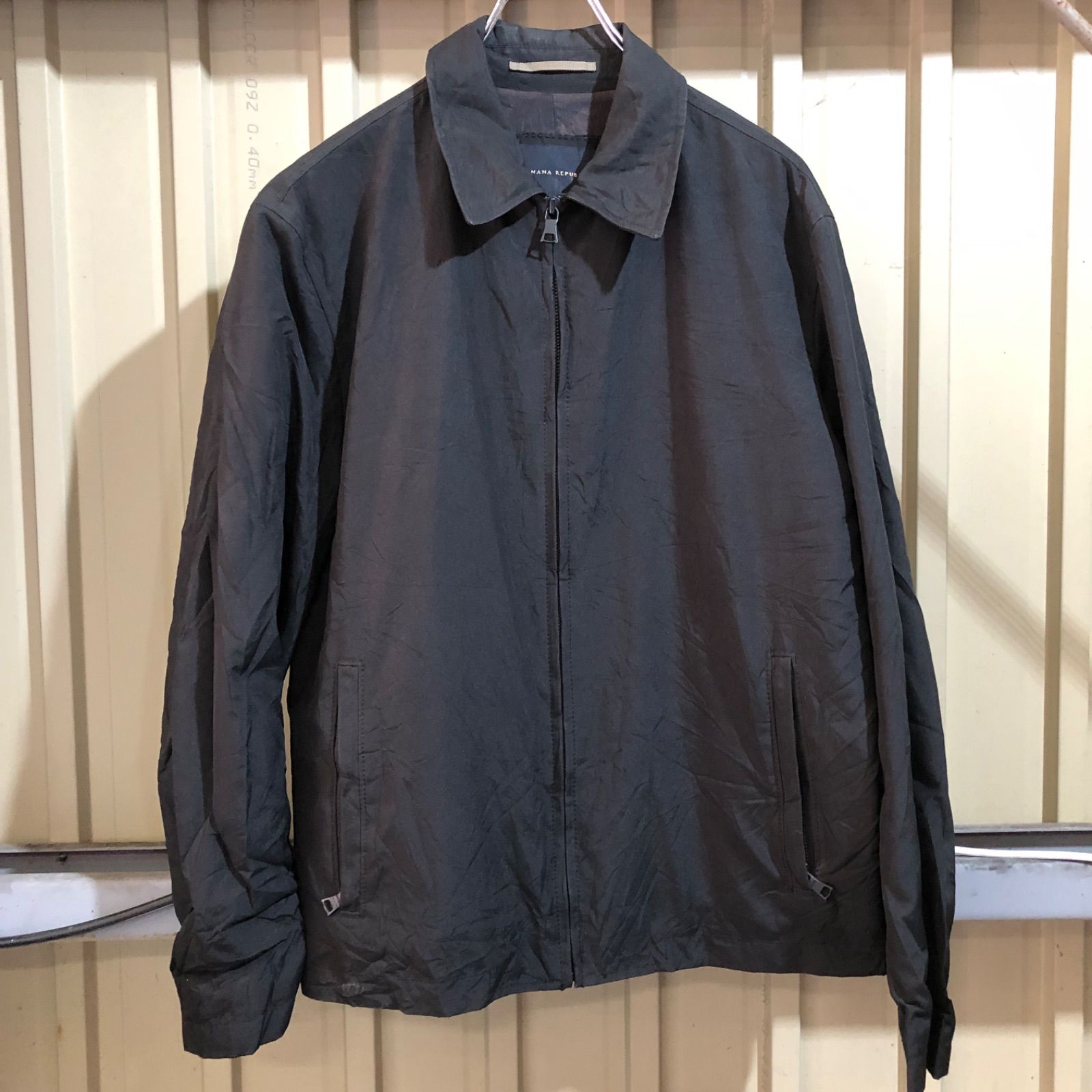 1120 BANANA REPUBLIC ナイロンジャケット ブラック S バナナリ