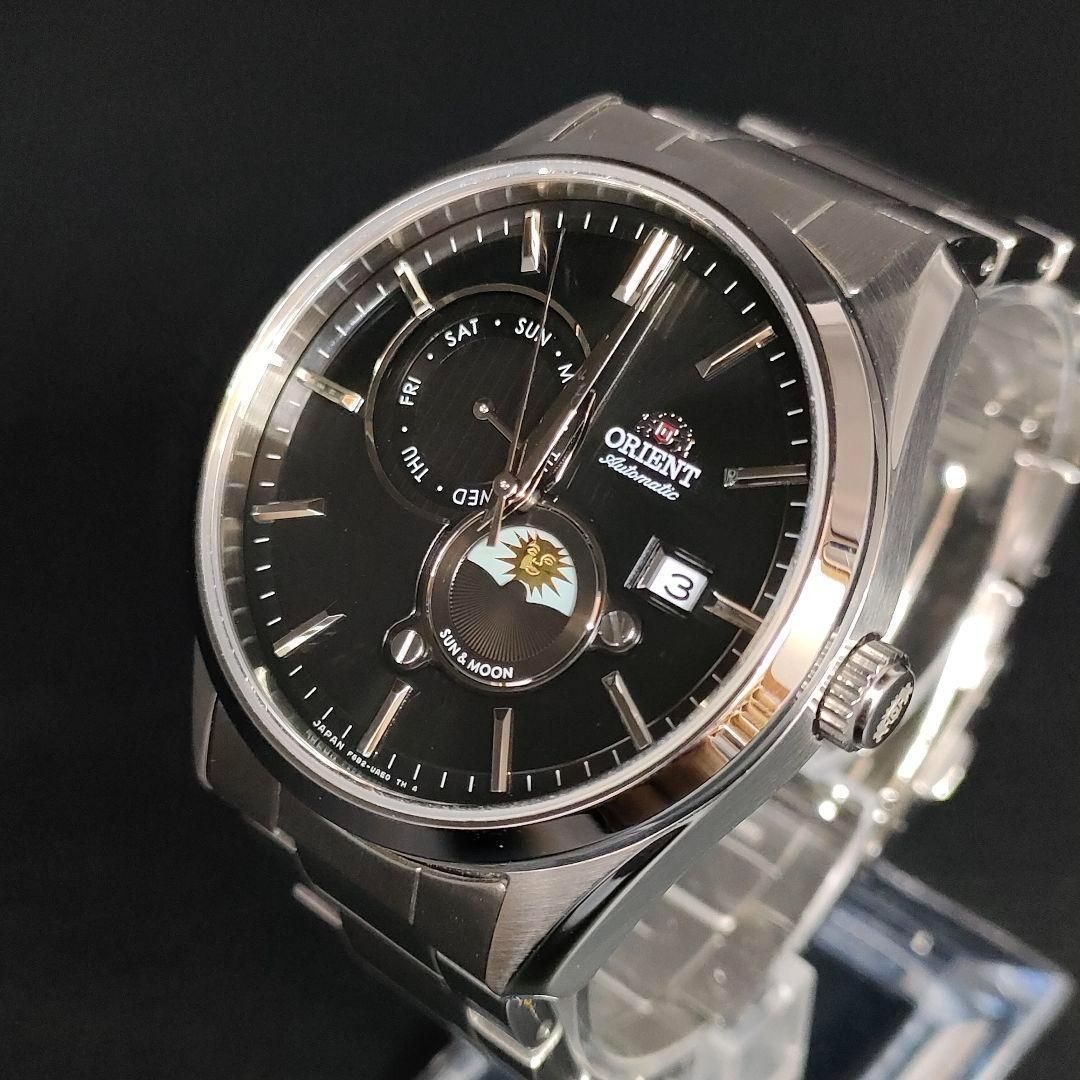 755-5 極美品 ORIENT オリエント sun＆moon サン＆ムーン ブラック 