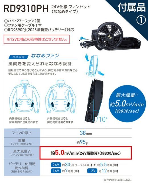 種類12:[12]7：グリーン/5L 【2023年 ファン&バッテリー付き】空調風神 