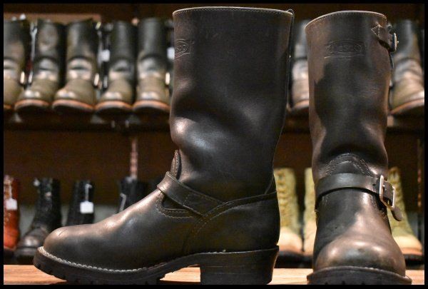 8 D 05年 WESCO ウエスコ ボス ブラック 黒 11インチハイト ビブラム100シングル ブーツ BOSS エンジニア FK 408
