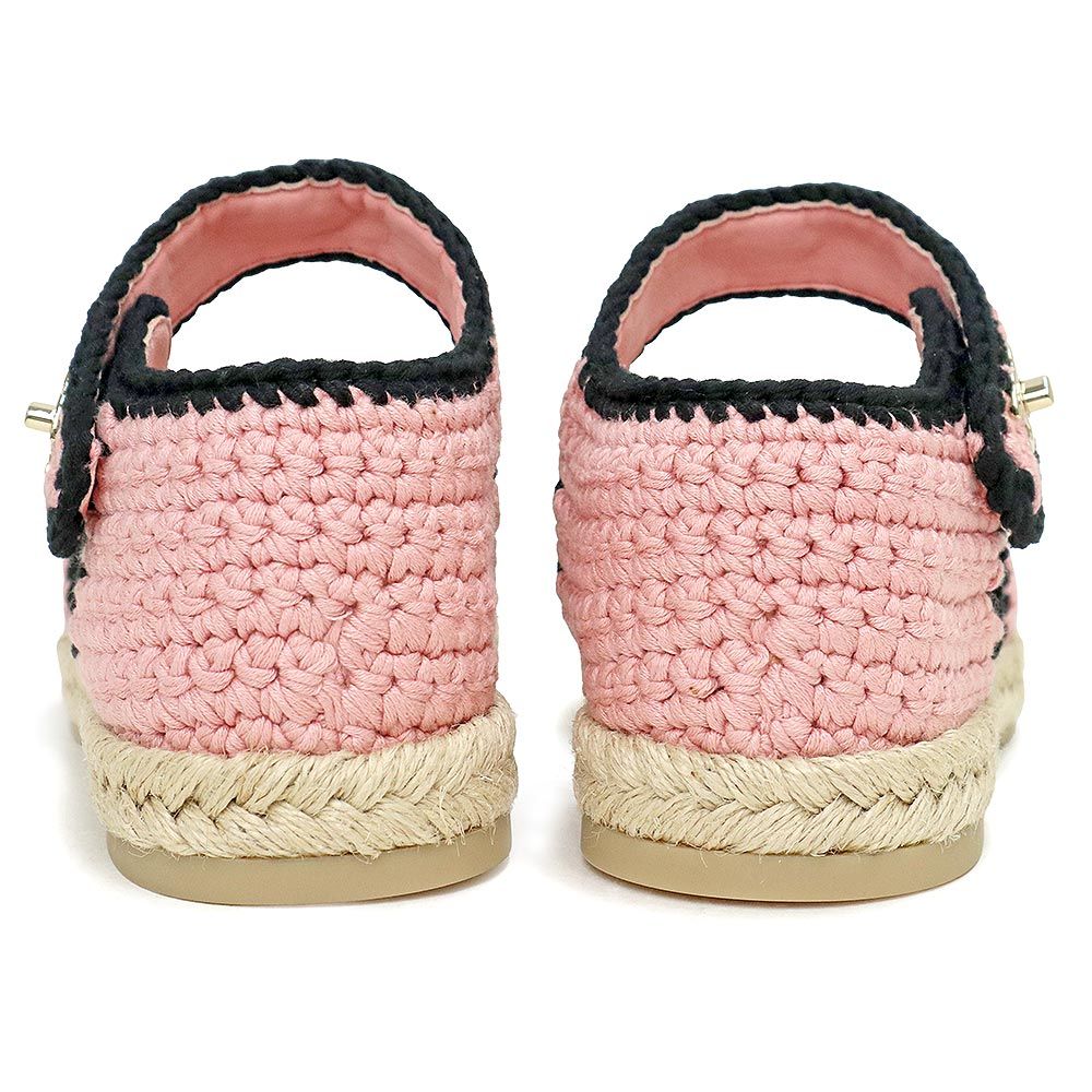 シャネル エスパドリーユ サンダル 靴 #39 26cm ニット レザー