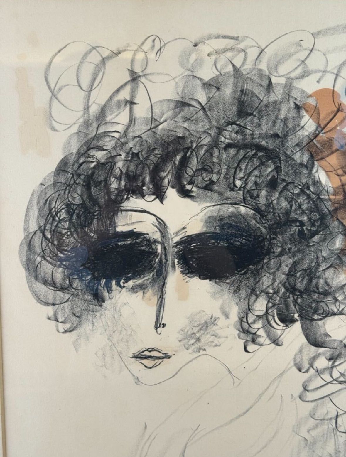 織田広喜「少女」オリジナル版画 15号 福岡県出身 日本芸術院 二科会