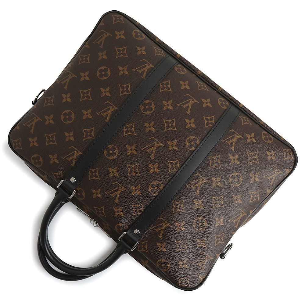 （未使用　展示品）ルイ ヴィトン LOUIS VUITTON PDV PM ポルト ドキュマン ヴォワヤージュ 2WAY ショルダー 斜め掛け ブリーフケース ビジネスバッグ モノグラムマカサー ブラウン ブラック シルバー金具 M52005 ルイ ヴィトン PDV PM ポルト ドキュマン ヴォワヤージュ 2WAY