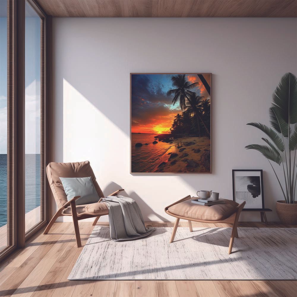 B2サイズ（約51x73cm）】【lh-poster-2809】【フレーム付き】海 beach