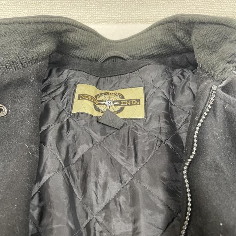 古着 NORTH END カナダ製 メルトンウール 袖 レザー スタジャン