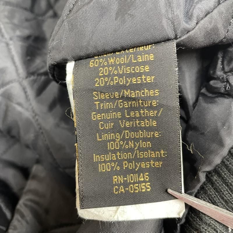 古着 NORTH END カナダ製 メルトンウール 袖 レザー スタジャン