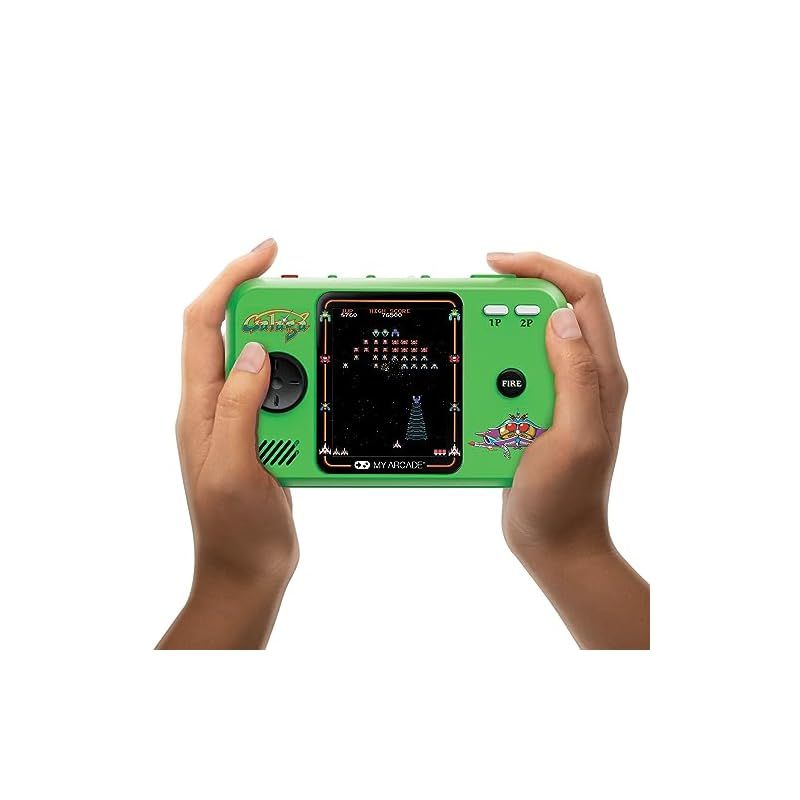 彡My Arcade Galaga|Galaxian Pocket Player 2 レトロポータブルビデオゲームコンソール 1インチと2.75インチのカラーディスプレイに2つのゲーム レトロ アーケード