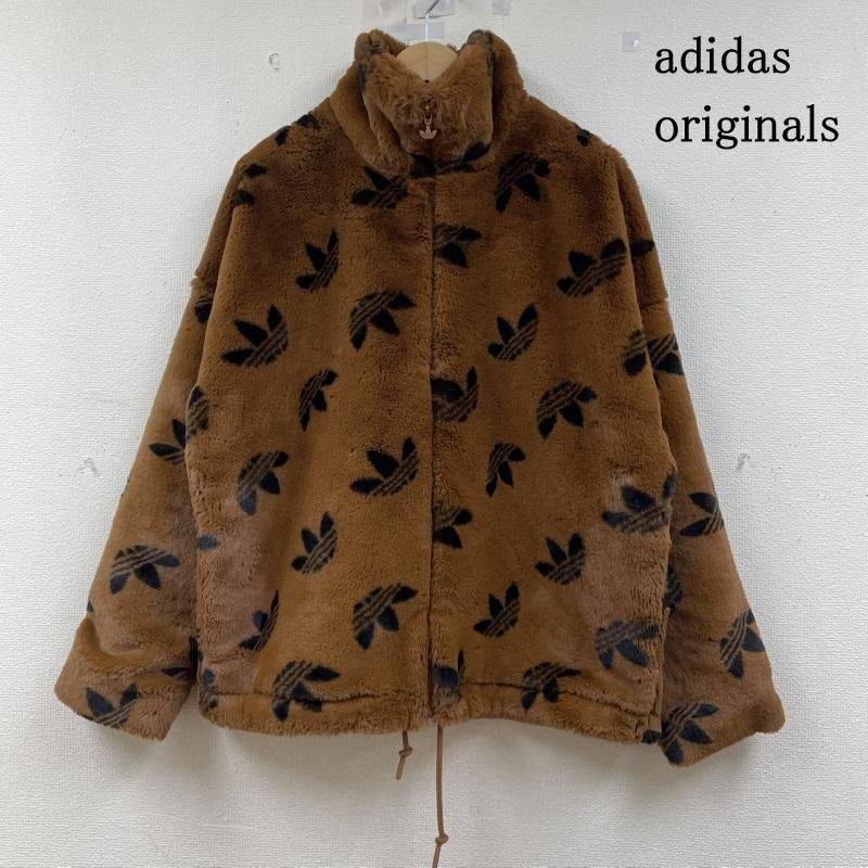 アディダスオリジナルス HI 4657 モノグラム フェイクファー ジャケット ブルゾン フルジップアップ メンズ M ISItems 古着