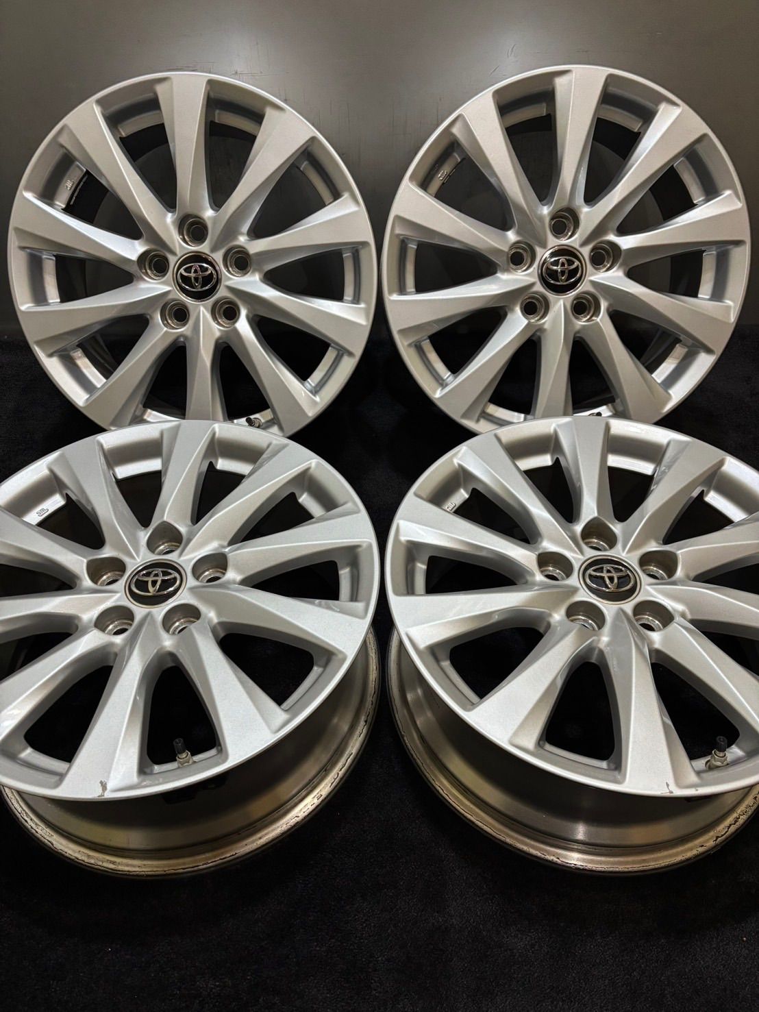 トヨタ 70系 カムリ 17インチ 7 5 J 45 114 3 H アルミホイール 4本 クラウン 空気圧センサー付 1 L 41