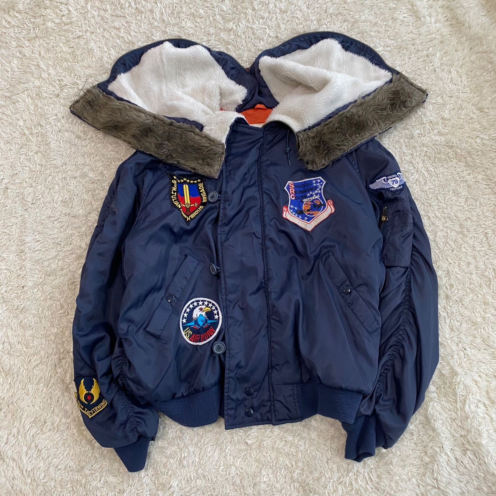 90s vintage N-2B N2B flight bomber JKT military type flight jacket