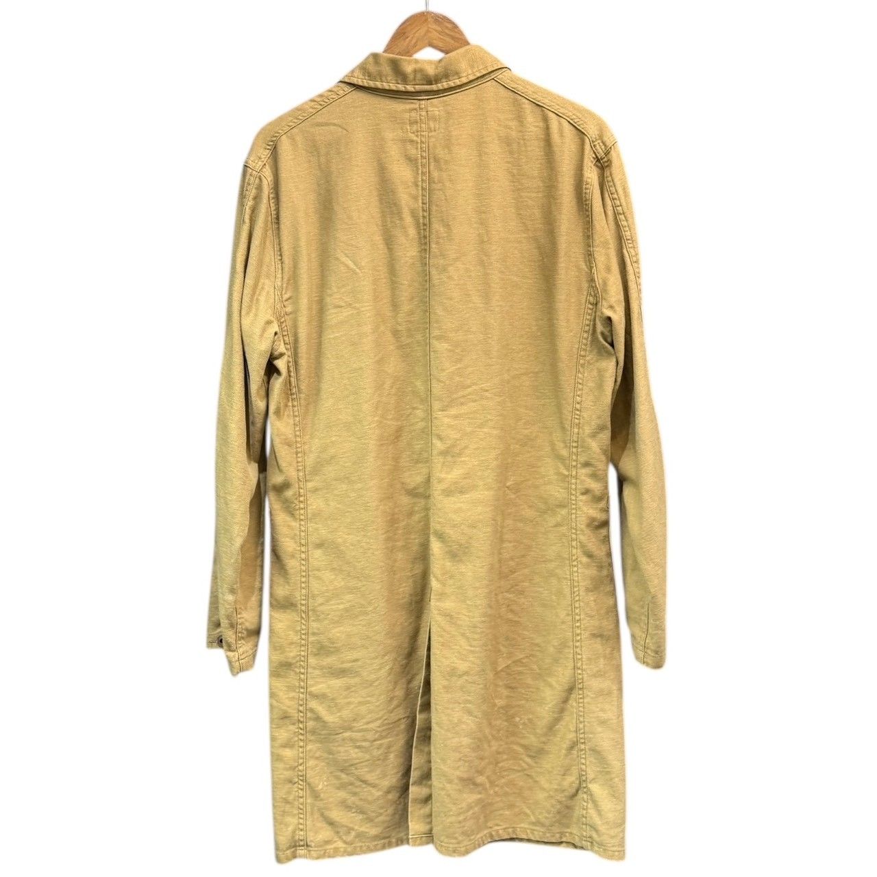 RRL ダブルアールエル 22 SS ペイント加工リネンコットンショップコート S ブラウン 15060