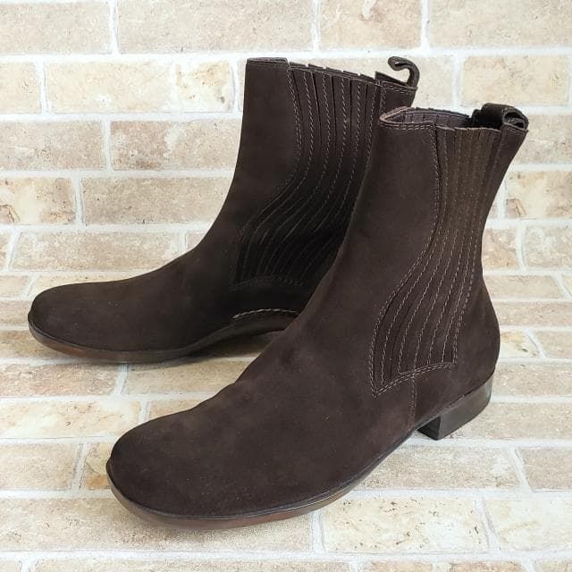 ボッテガヴェネタ スエードレザー ショートブーツ 41 イタリア製 ダークブラウン Bottega Veneta