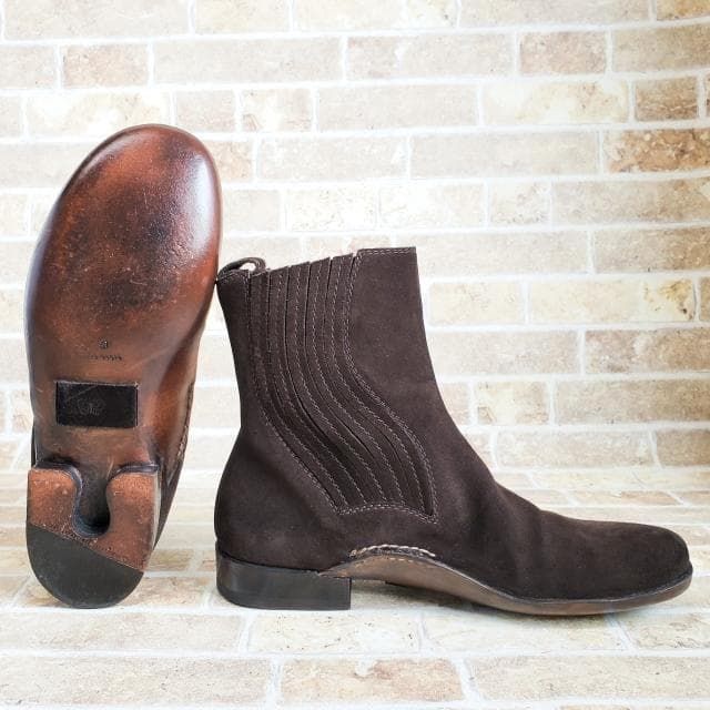 ボッテガヴェネタ スエードレザー ショートブーツ 41 イタリア製 ダークブラウン Bottega Veneta