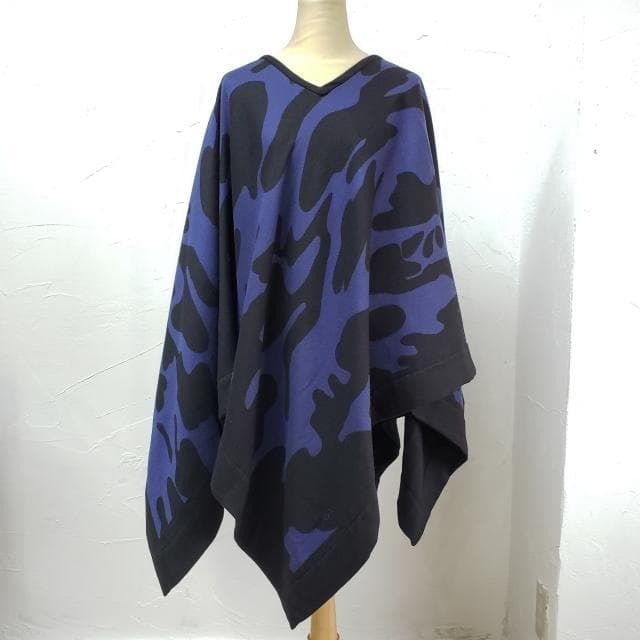 ハイドロゲン カモフラージュ柄 ポンチョスタイルストール 伊製