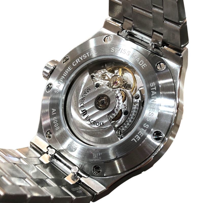 モーリス ラクロア MAURICE LACROIX アイコン オートマティック デイト 42 mm AI 6008 SS 002 630 1 ステンレススチール メンズ 腕時計